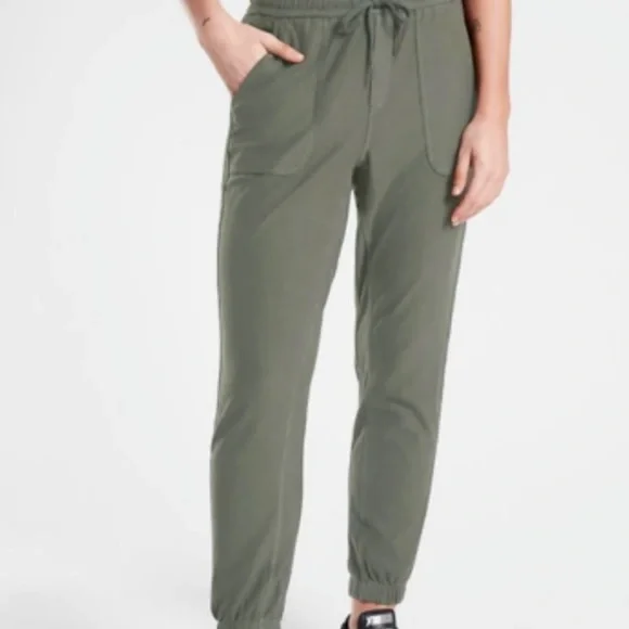 Athleta Palm Cypress Green Farallon Joggers Pants Set of TWO - Picture 2 of 3